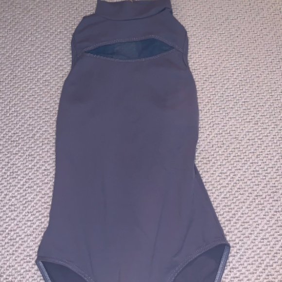 Bluish Grey Dance Body suit - Picture 1 of 4